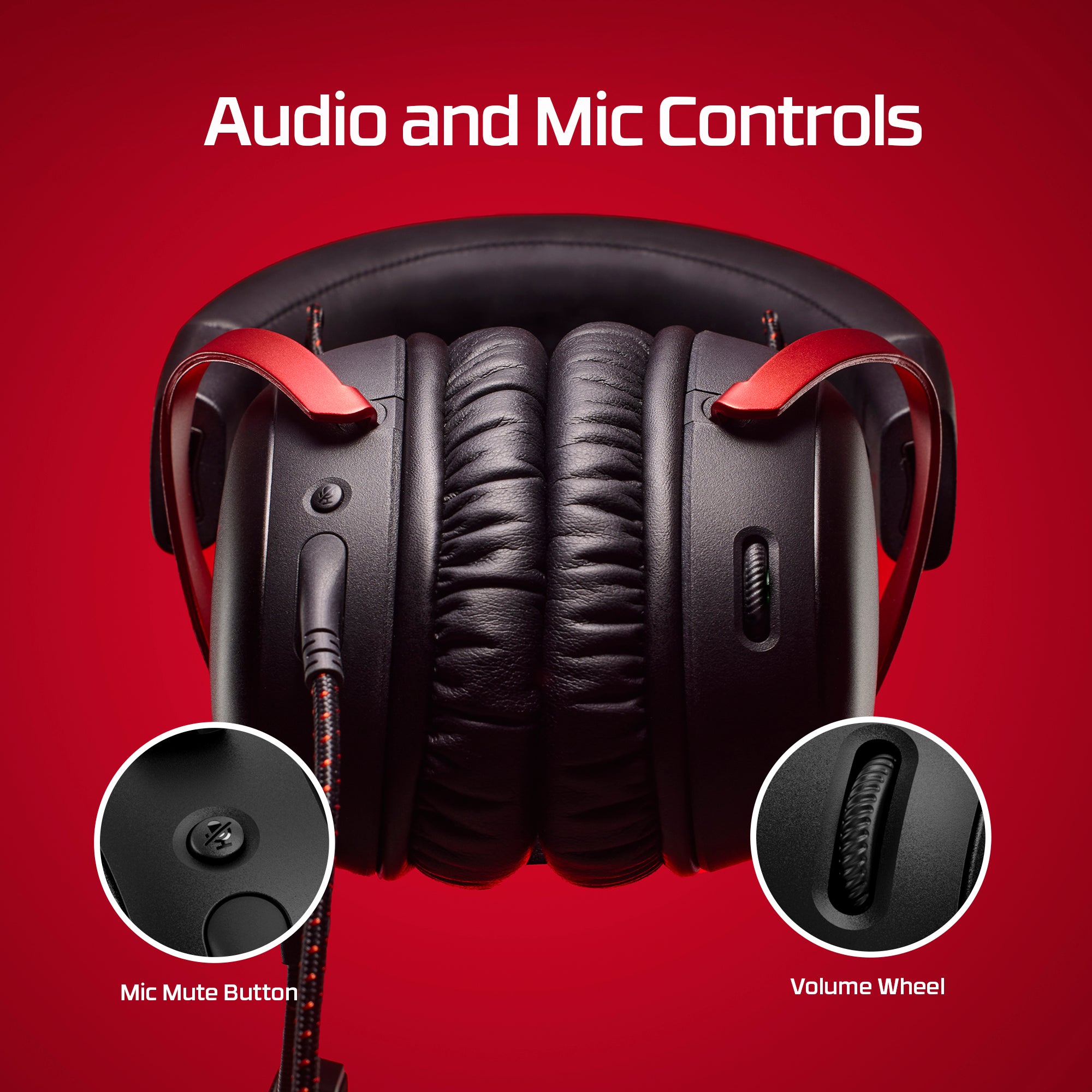 Ảnh HyperX: nút điều khiển âm lượng và micro trên Cloud III